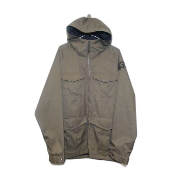 Analog 6 Pocket Hooded Lightweight Jacket - Military Green S - Picture 1 of 6